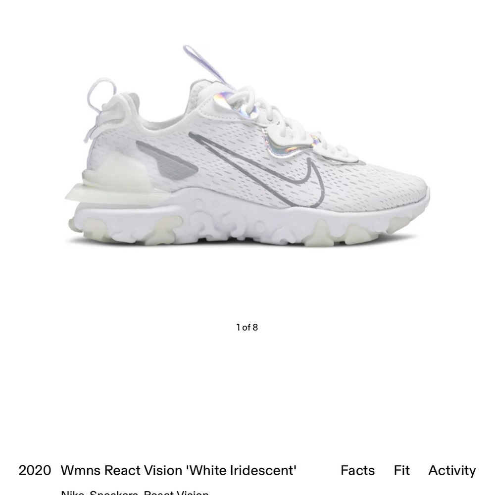 Nike Women's React Vision White Iridescent Sneakers
